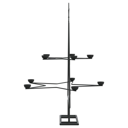 vidaXL Metal Christmas Tree for Decoration Black 29.5"