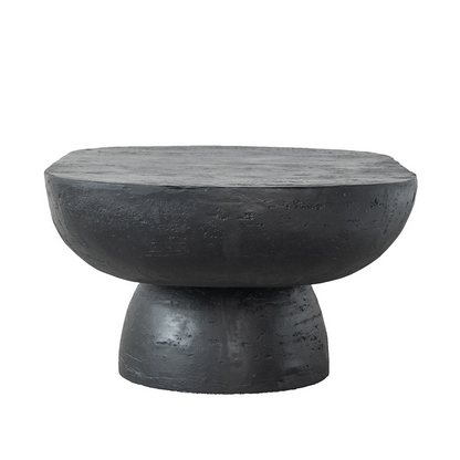 36x24x15" Black Oval Coffee Table