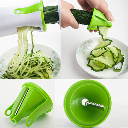 Salad Lover's Spiral Slicer 2 Blades Handheld And Compact