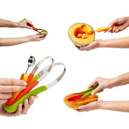 SUPER SCOOPER Your 3 In 1 Fruit Scooper & Melon Baller