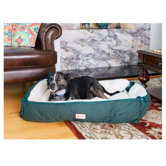 Armarkat Model D04HML/MB-L Large Laurel Green & Ivory Pet Bed and Mat