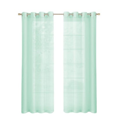 Set of Two 84"  Aqua Solid Modern Window Panels