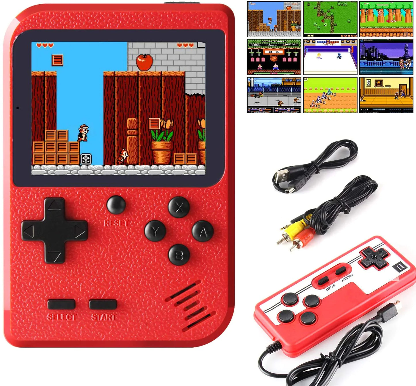 Portable Game Pad With 400 Games Included + Additional Player Controller