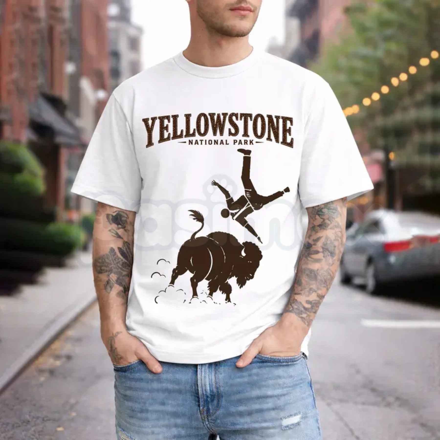 Yellowstone National Park Meme Shirt – Dont Pet The Fluffy Cow Graphic Tee, Funny Bison Warning Signs Unisex Cotton Outdoorsy Shirt