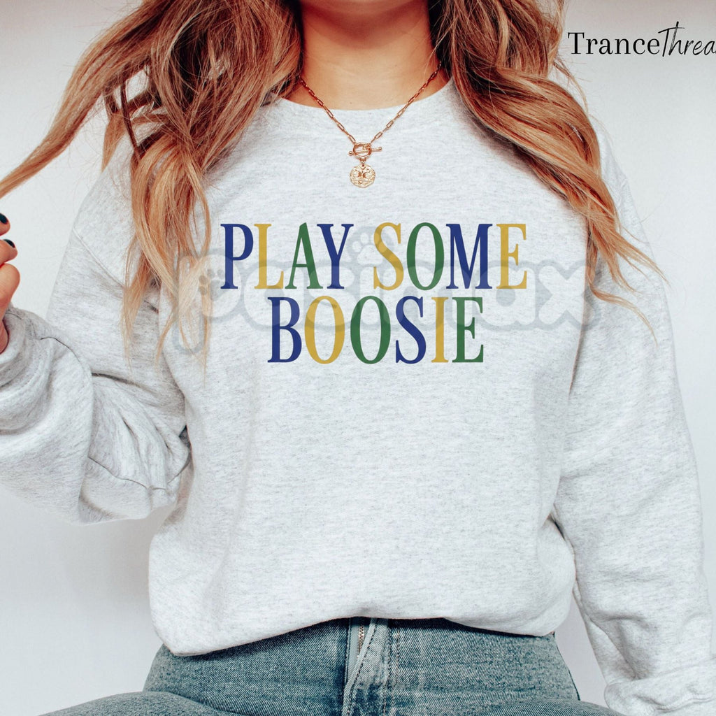 Play Some Boosie Sweatshirt | Funny Hip Hop Quote Crewneck | Southern Rap Aesthetic Jumper | Badazz Music Graphic Pullover | Retro Streetwear Party Shirt | Music Lover Gift for Him Her