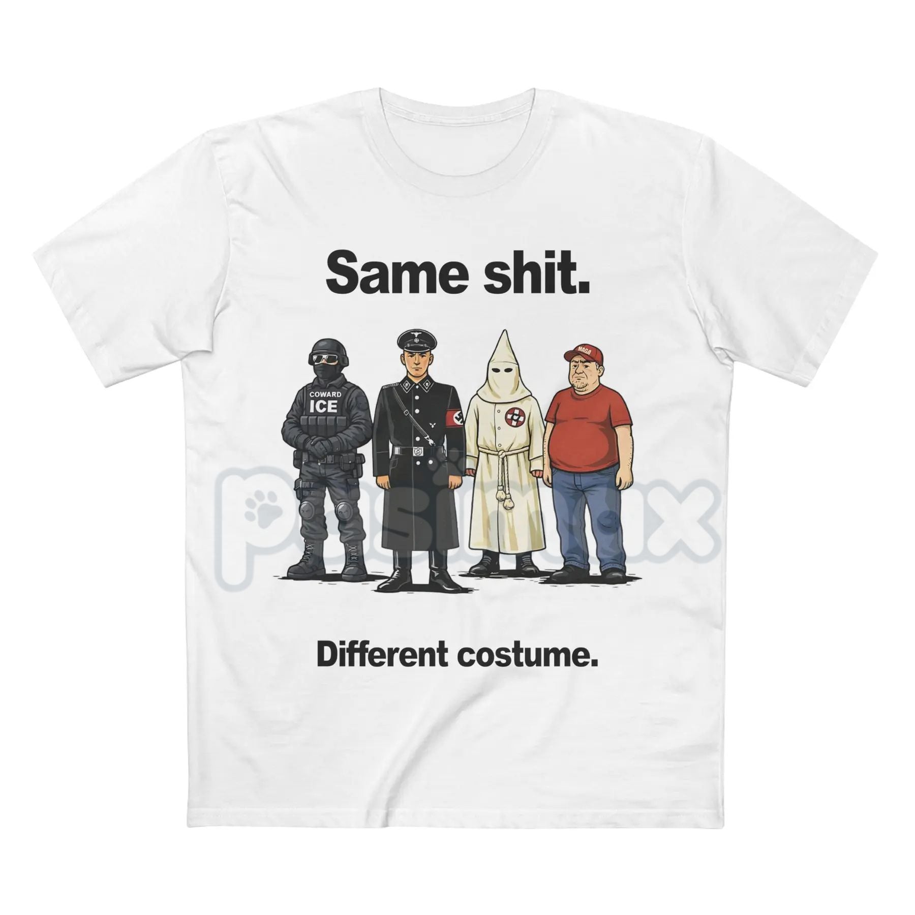 "Same Shit Different Costume" Funny T-Shirt - Sarcastic Daily Routine Tee, Humorous Social Commentary Shirt, Funny Work & Life Graphic Apparel, Cynical Humor Streetwear