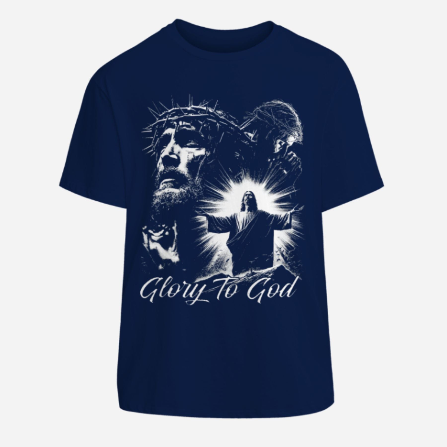 "Glory To God" Jesus T-Shirt - Y2K Rap Streetwear, Vintage Christian Graphic Tee