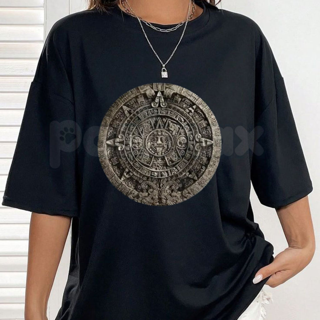 Aztec Mayan Calendar T-Shirt – Ancient Mesoamerican History Culture Graphic Tee