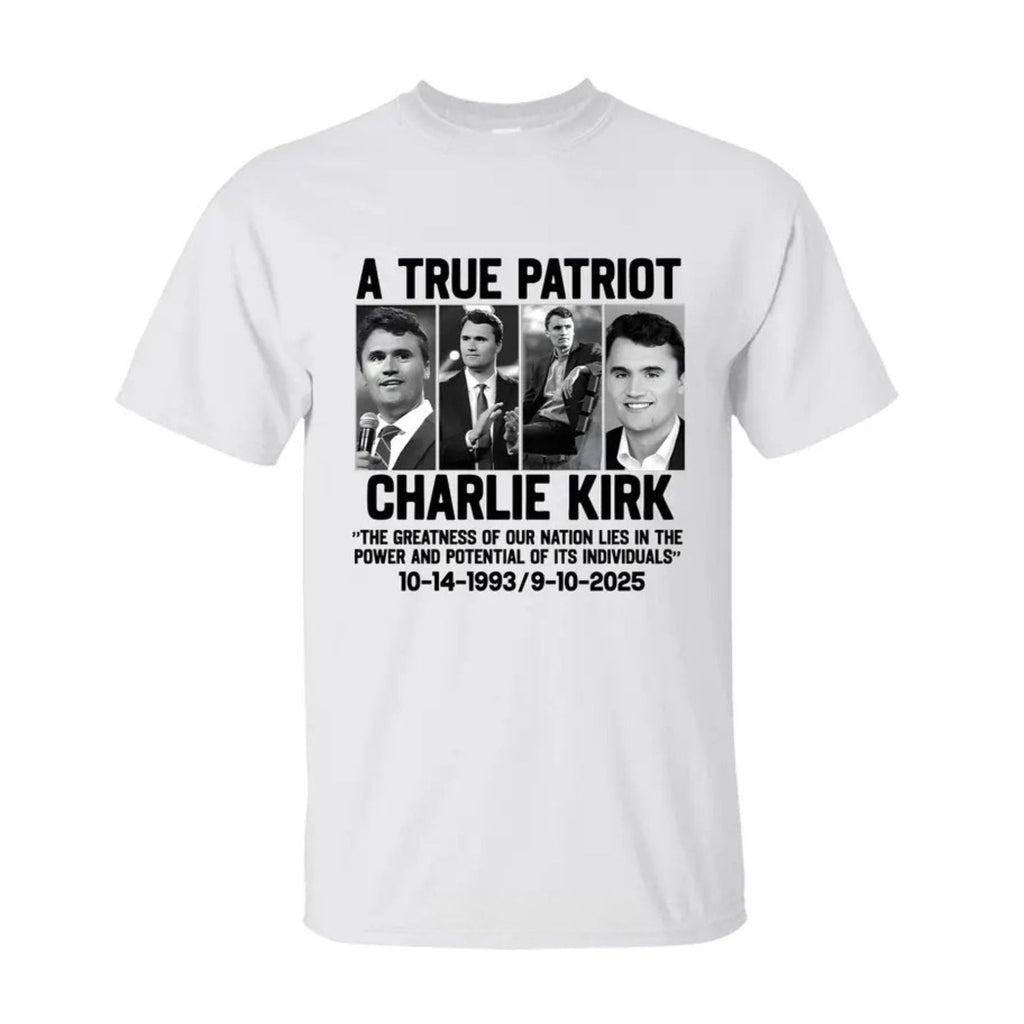 Charlie Kirk Patriotic T-Shirt - "The Greatness of Our Nation" Quote Tee, American Political Apparel