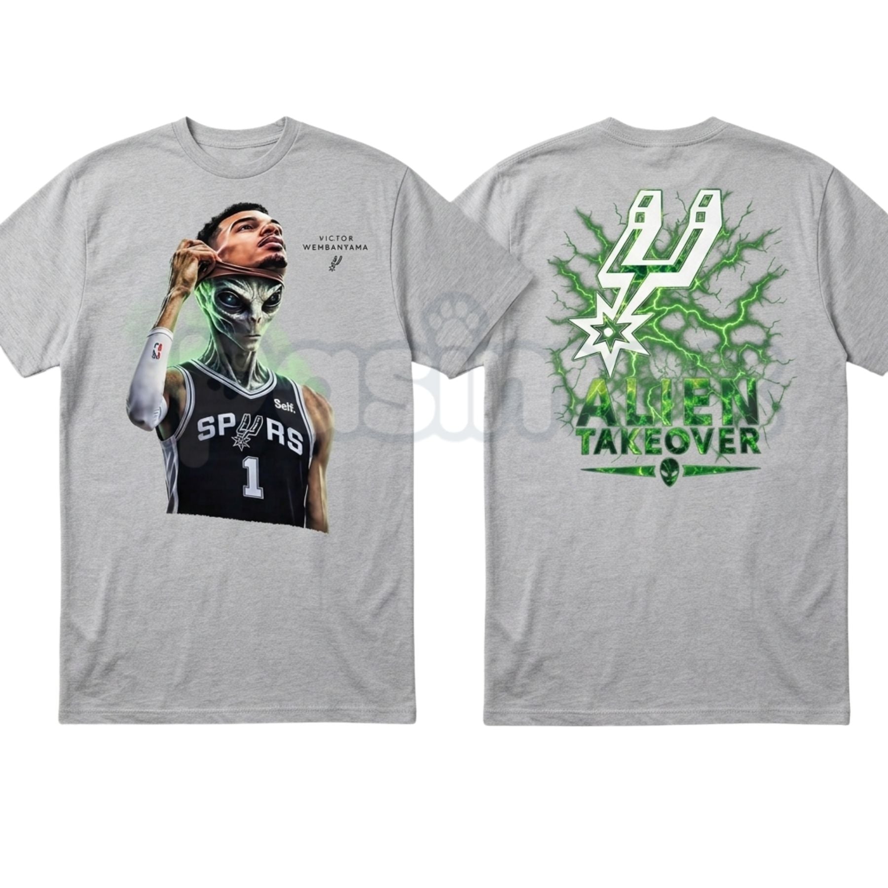 Men's "Wem Alien" Basketball T-Shirt – Wembanyama French Hoop Star Retro Graphic Tee