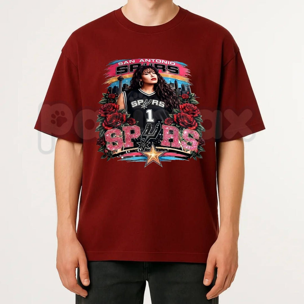 Selena Quintanilla San Antonio Spurs T-Shirt – Cumbia & Basketball Heritage Graphic Tee