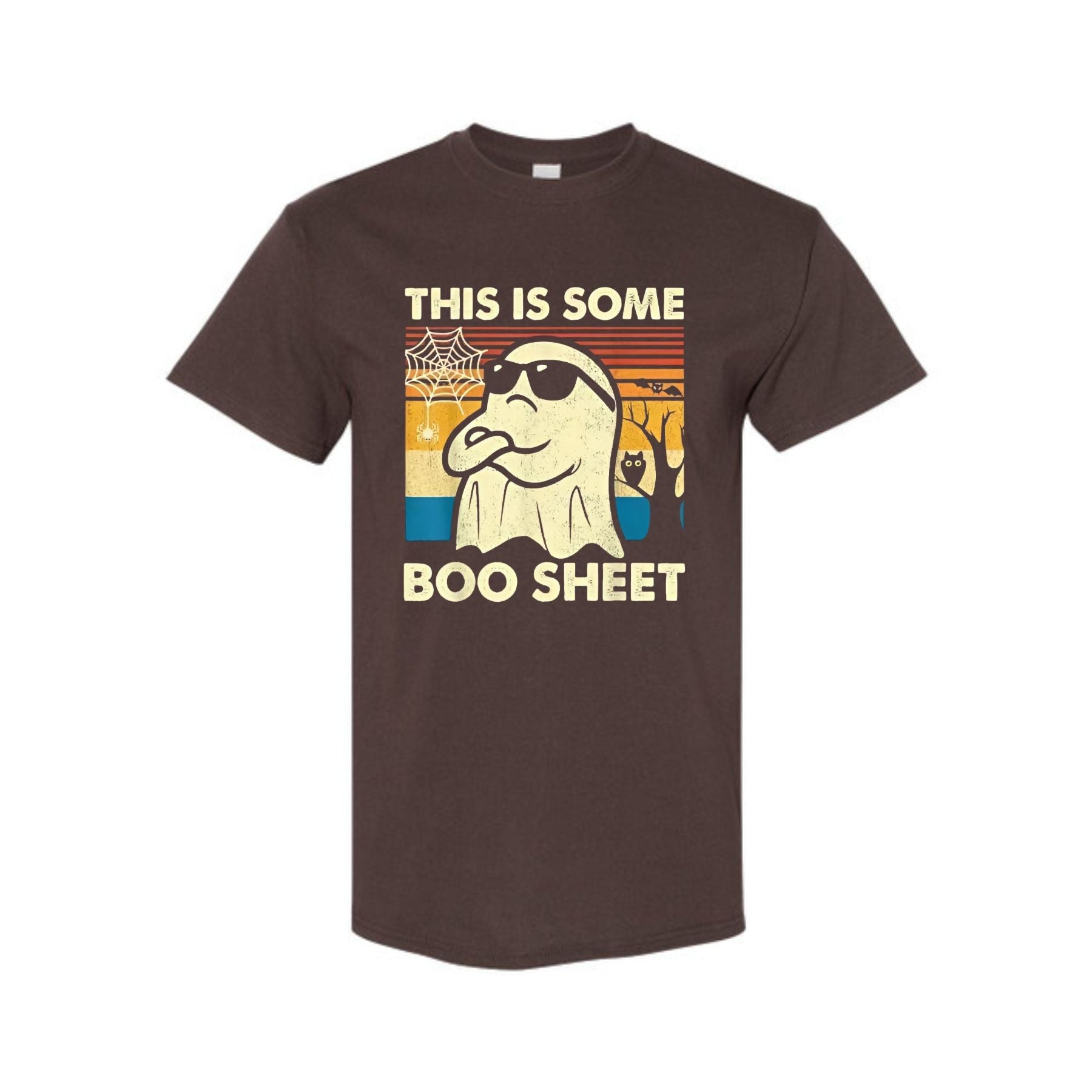 "This is Some Boo Sheet" Ghost T-Shirt - Funny Retro Halloween Apparel for Men & Women