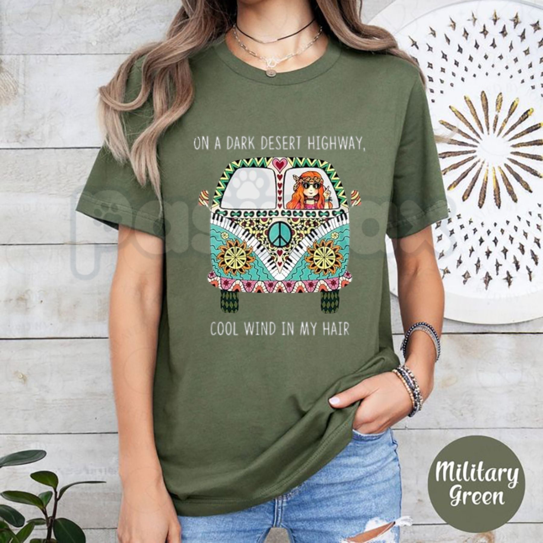 Vibrant Bohemian Graphic T-Shirt – Retro Boho Chic Artistic Tee, Premium 100% Cotton Colorful Mandala Top, Soft Lived-In Heavyweight Festival Spirit Shirt, Made in USA