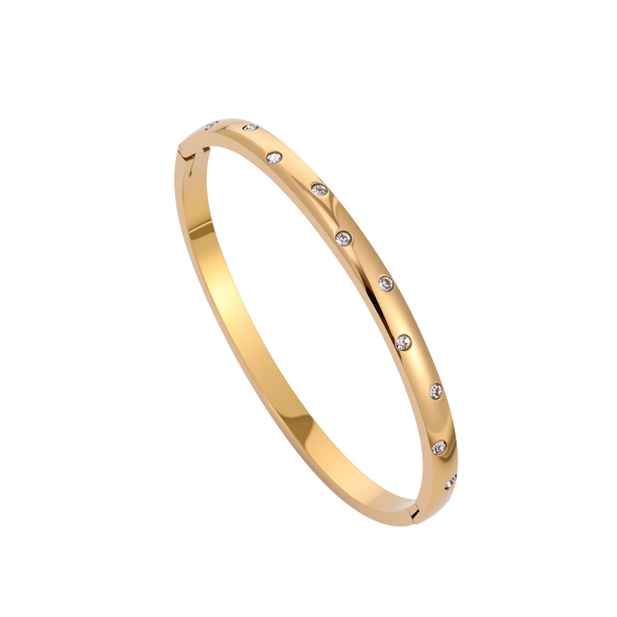 Crystal Hinged Bangle Bracelet - WATERPROOF
