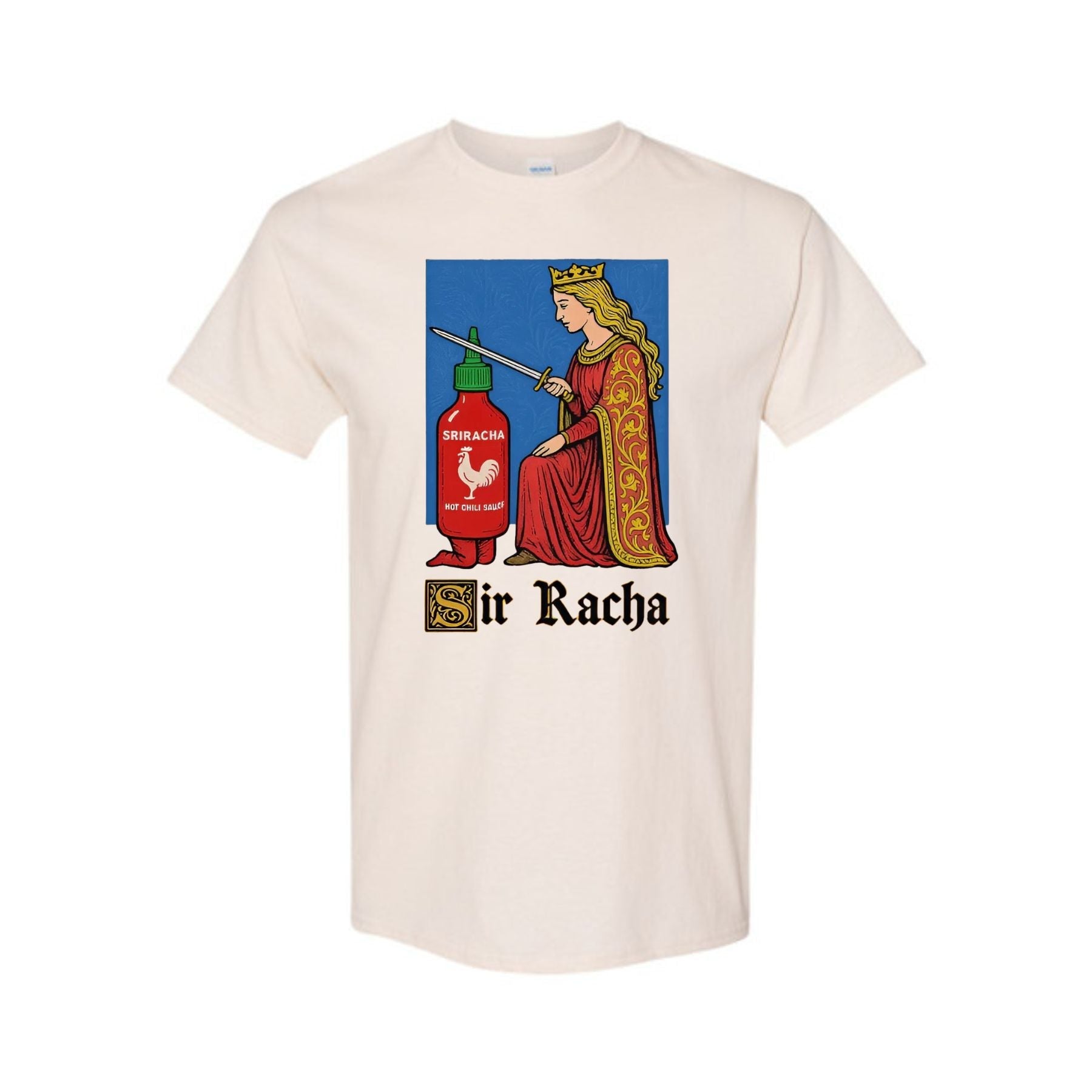"Sir Racha" T-Shirt - Punny Sriracha Sauce Tee, Funny Foodie Apparel, Unisex