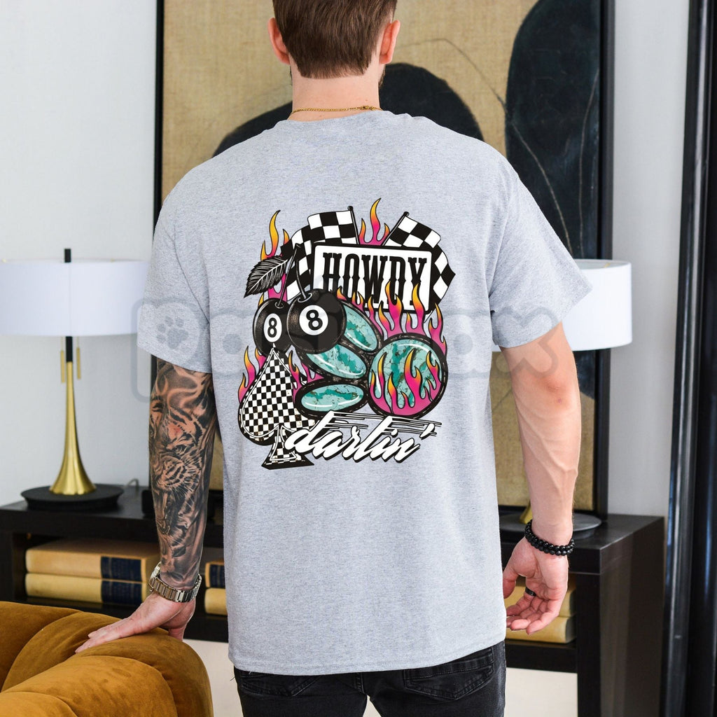 "Howdy Darlin" Graphic T-Shirt – Retro Western Cowboy Aesthetic Tee, Premium 100% Cotton Southern Charm Top, Soft Lived-In Heavyweight Boho Desert Vibe Shirt, Made in USA