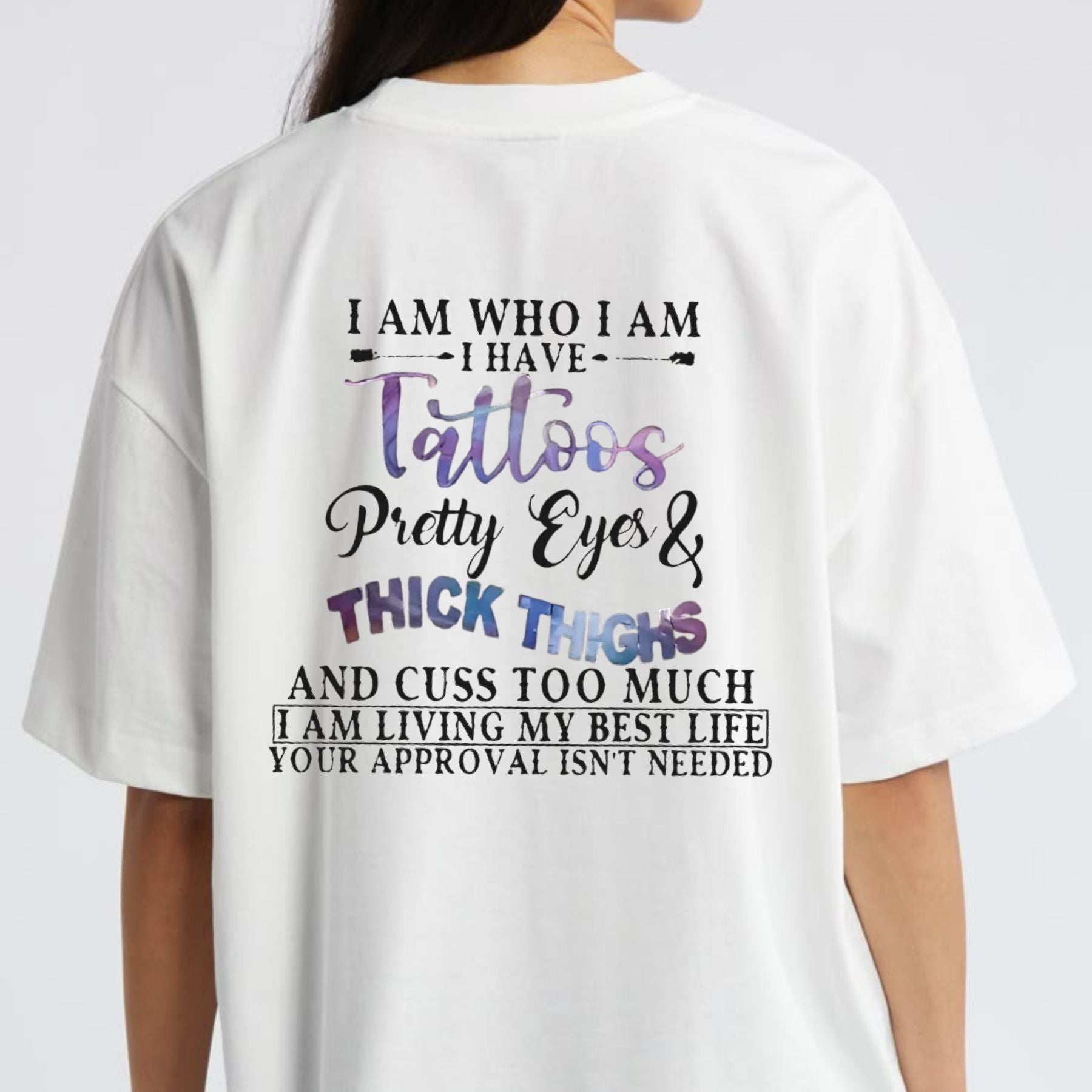 "Tattoos Pretty Eyes" Slogan Shirt - Feminist Quote Tee, Unisex Tattoo Apparel
