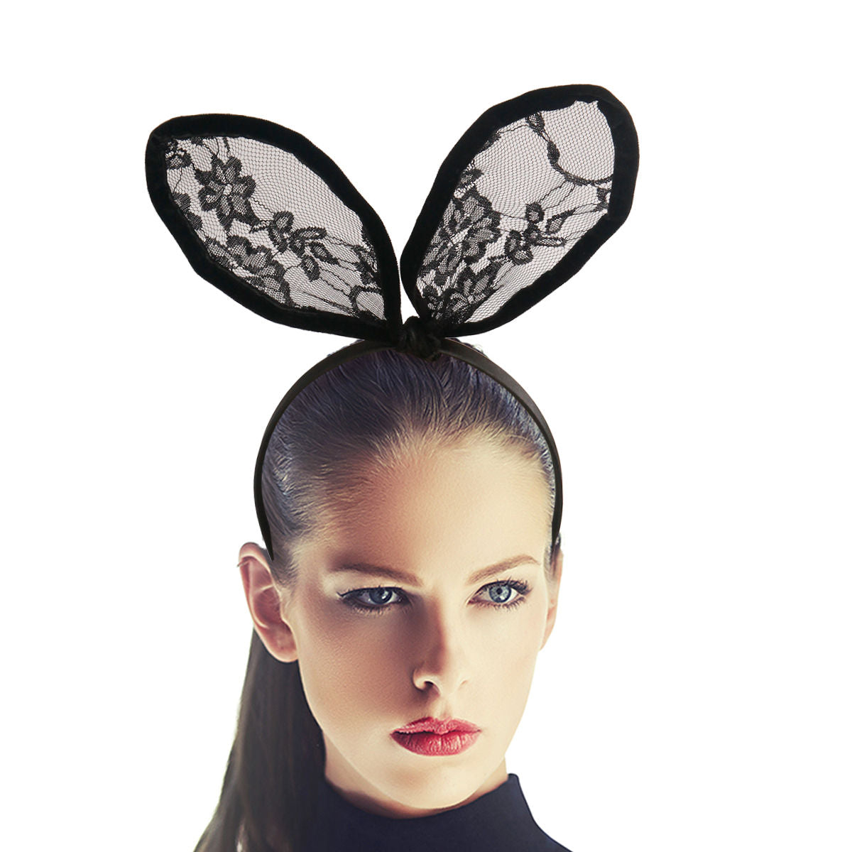 Black Lace Bunny Ears