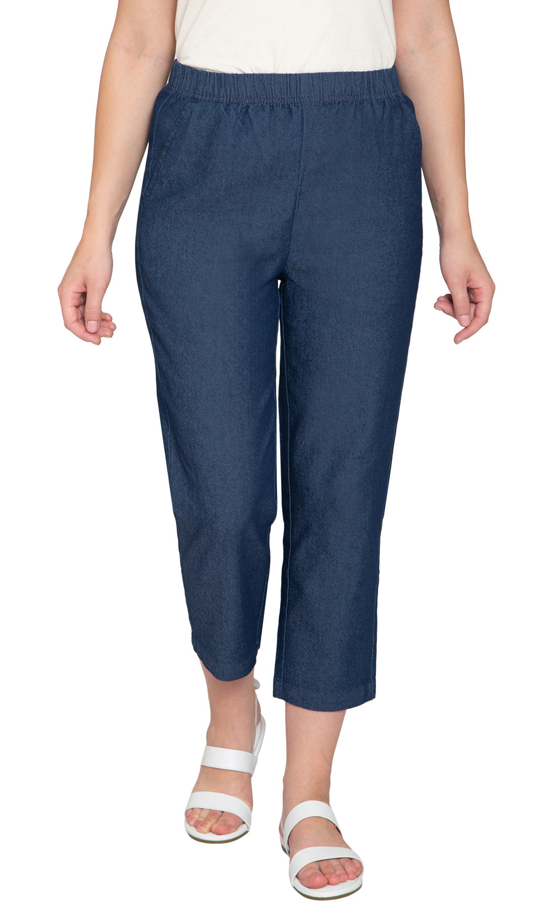 Women's Lightweight Stretch Denim Capri Pants – Comfortable Everyday Fit