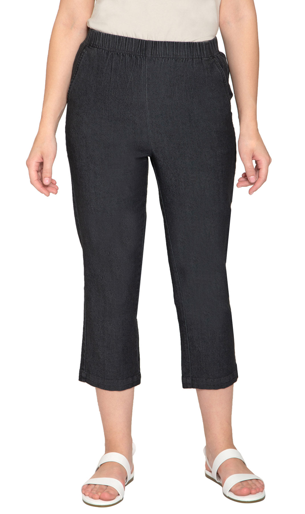 Women's Lightweight Stretch Denim Capri Pants – Comfortable Everyday Fit