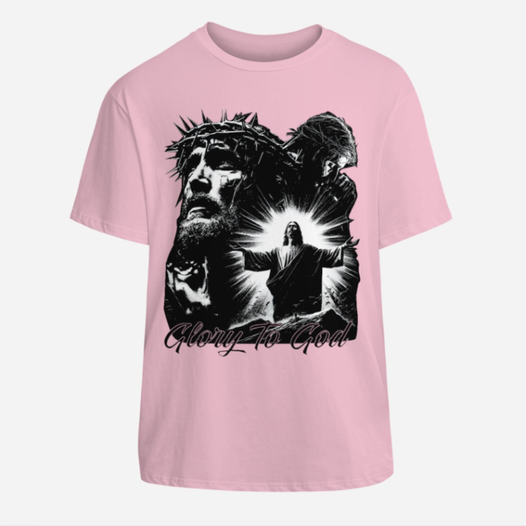 "Glory To God" Jesus T-Shirt - Y2K Rap Streetwear, Vintage Christian Graphic Tee