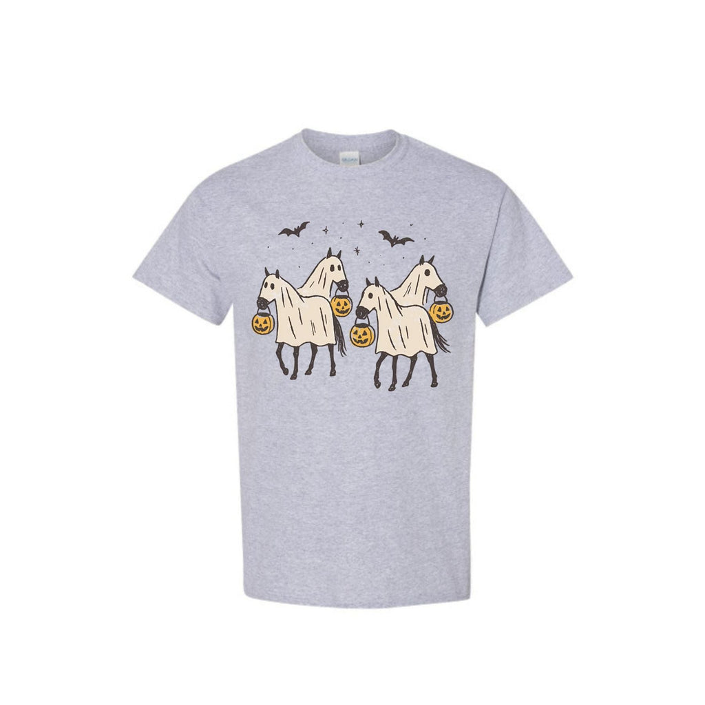 "Night-Mare" Unisex Tee - Creepy Horse Print, Dark Humor Cotton Shirt