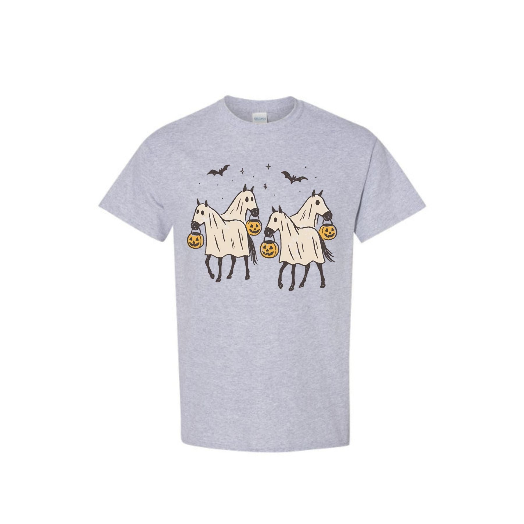 "Night-Mare" Unisex Tee - Creepy Horse Print, Dark Humor Cotton Shirt