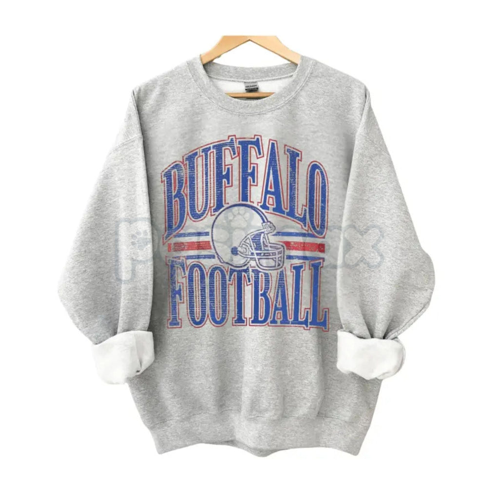 Vintage All Team Football ASH GREY Crewneck Sweatshirt – Retro Collegiate Sports Fan Gear