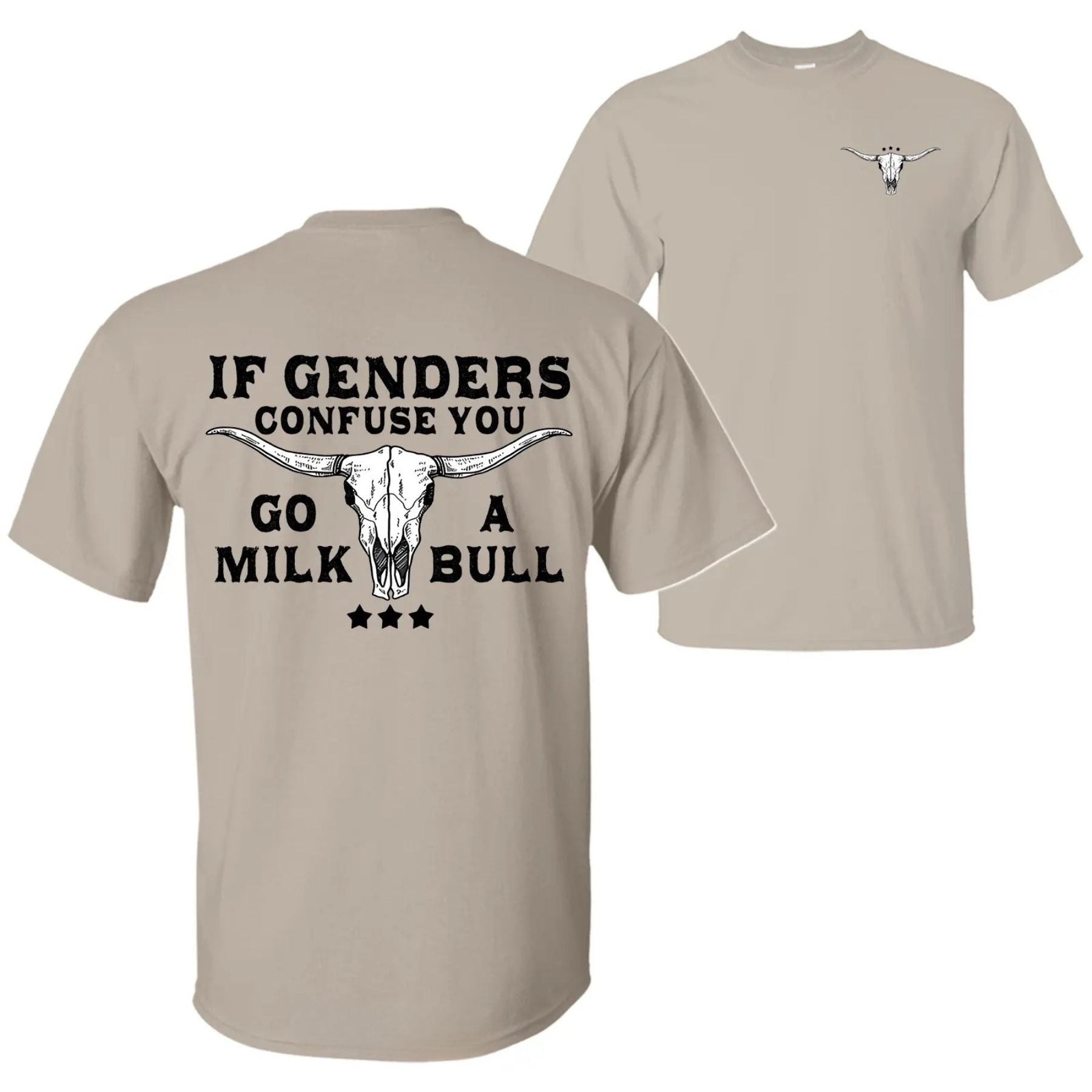 "If Gender Confuse You..." Funny Sarcastic T-Shirt - 2-Sided Unisex Quote Tee, Humor Apparel