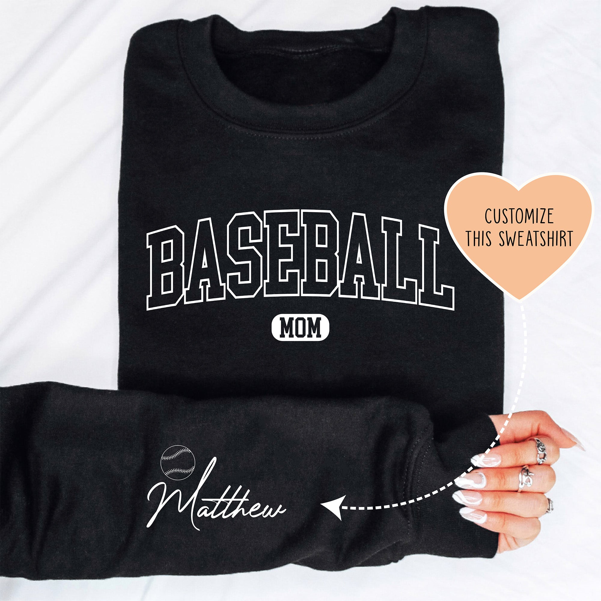 Custom Baseball Mom Sweatshirt