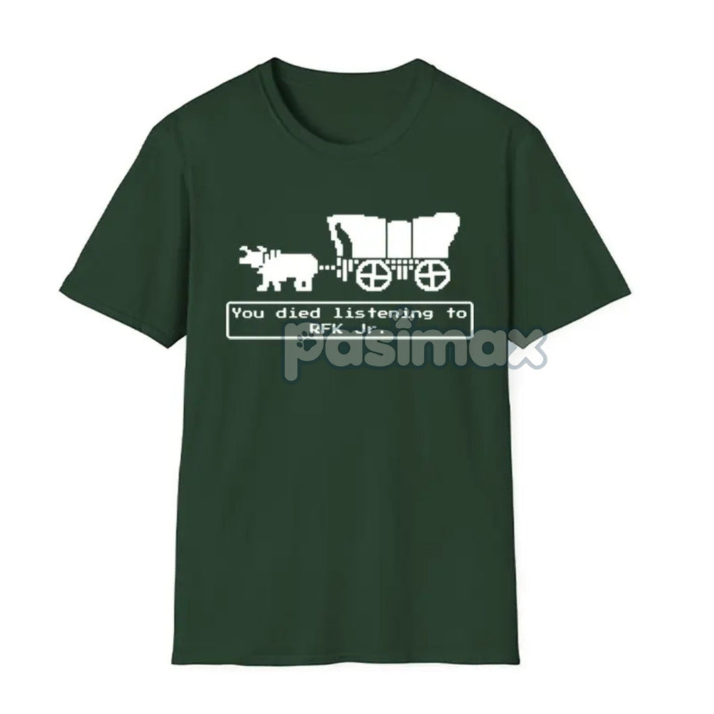 Jr Oregon Trail T-Shirt - Anti-Trump Political Humor Tee, Funny Vintage Game Parody