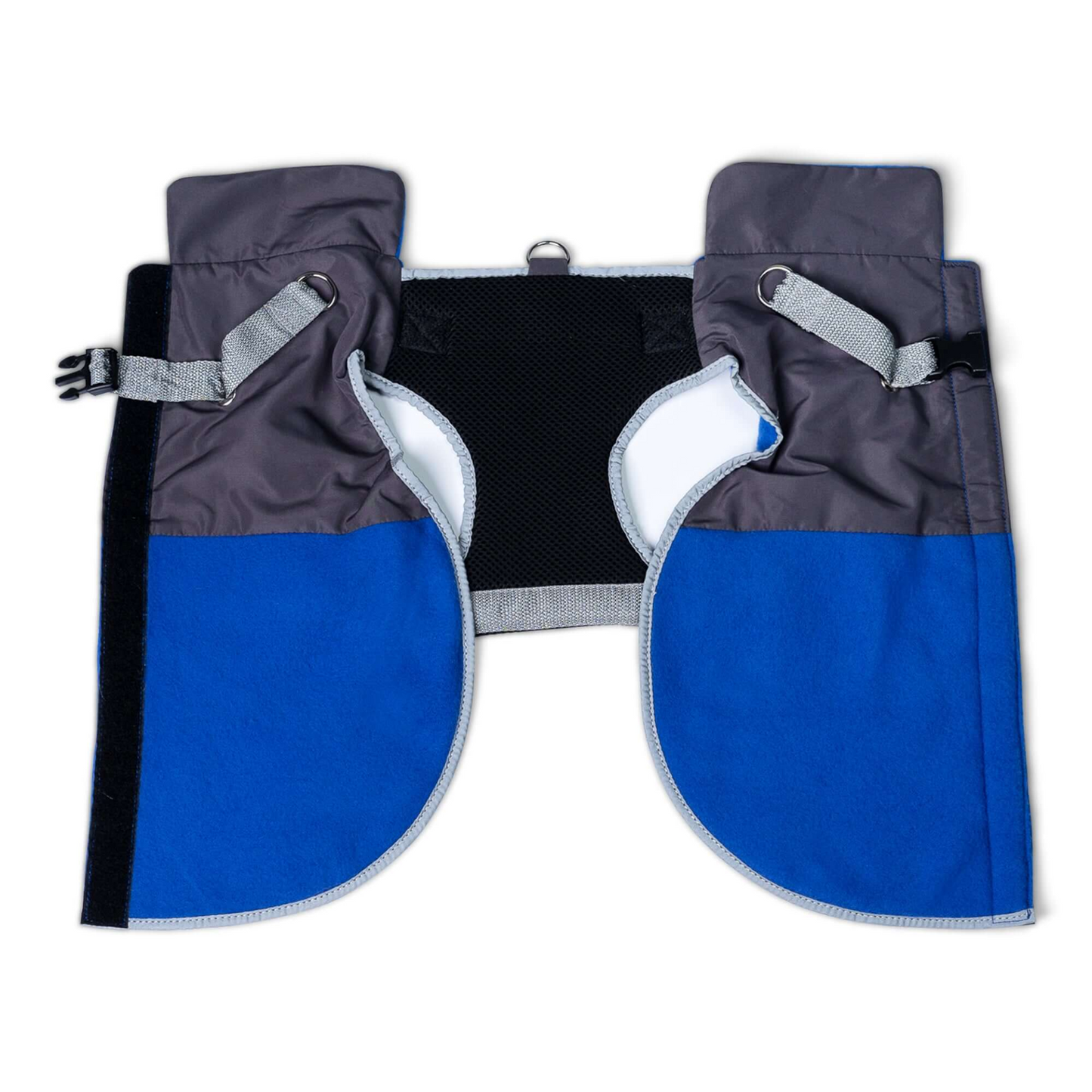 2-in-1 Thermal Dog Fleece Jacket with Integrated Harness - Royal Blue