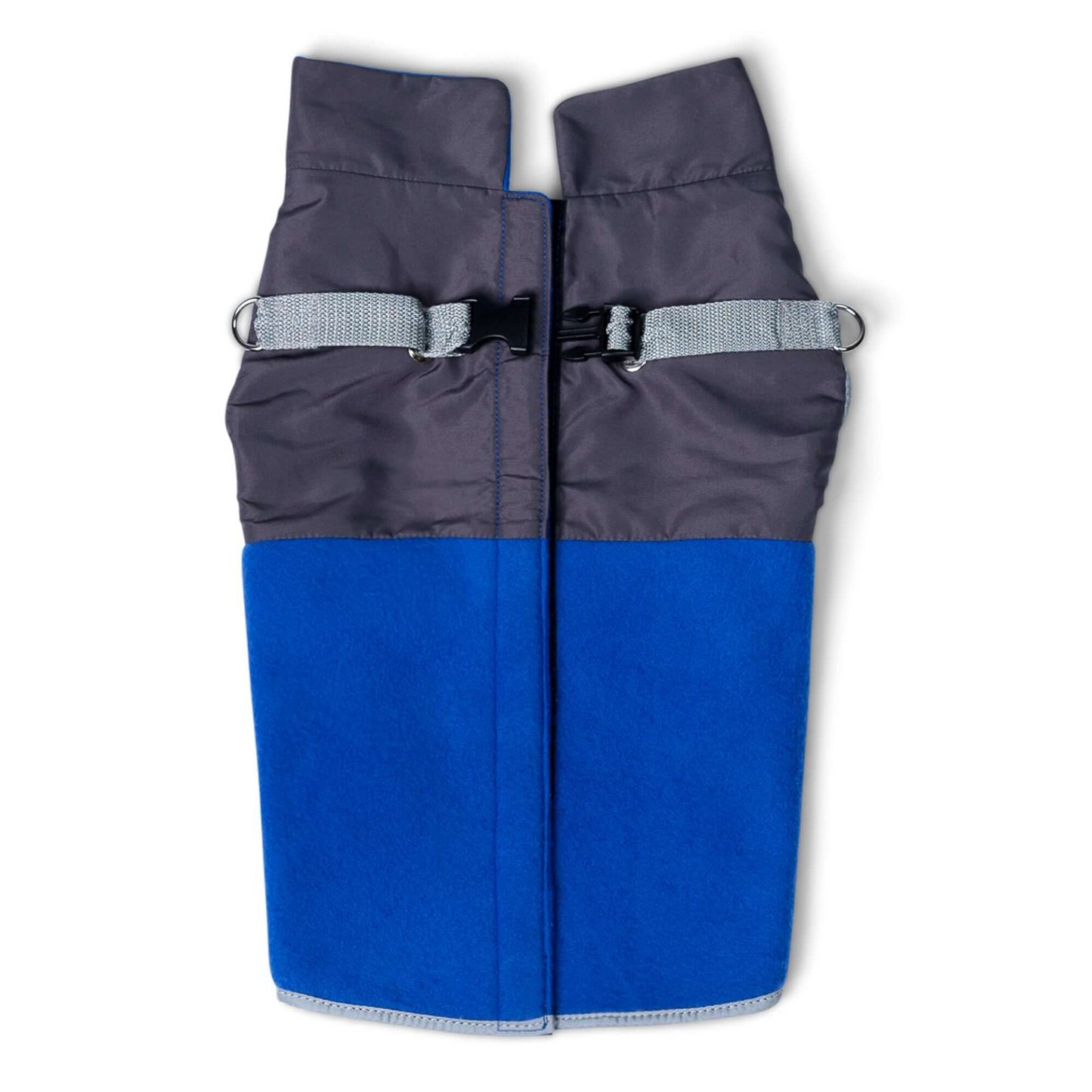 2-in-1 Thermal Dog Fleece Jacket with Integrated Harness - Royal Blue