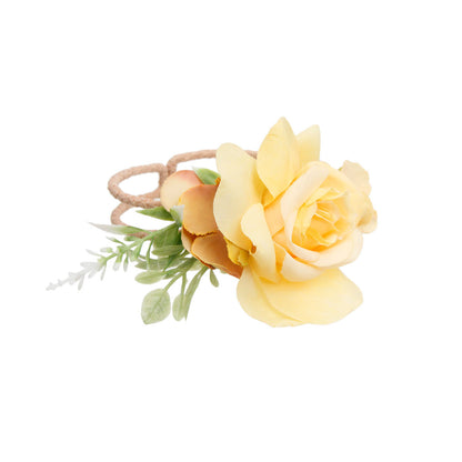 Yellow Fabric Flower Bracelet