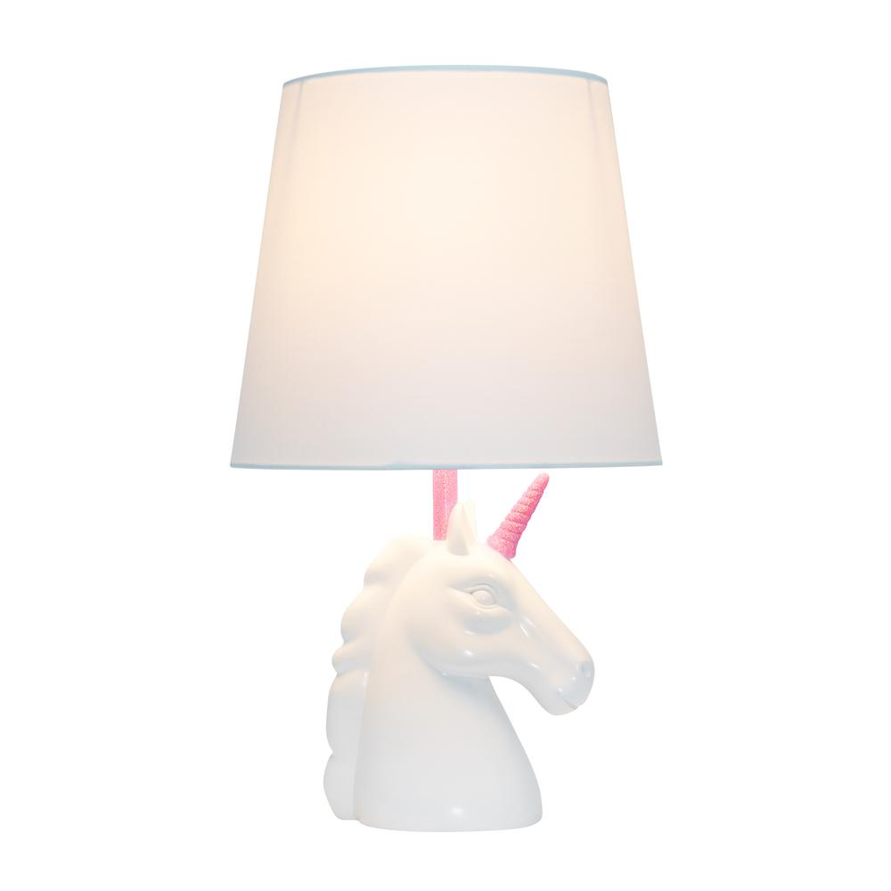 Sparkling Pink and White Unicorn Table Lamp