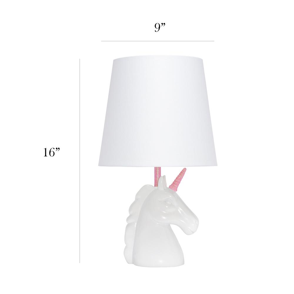 Sparkling Pink and White Unicorn Table Lamp