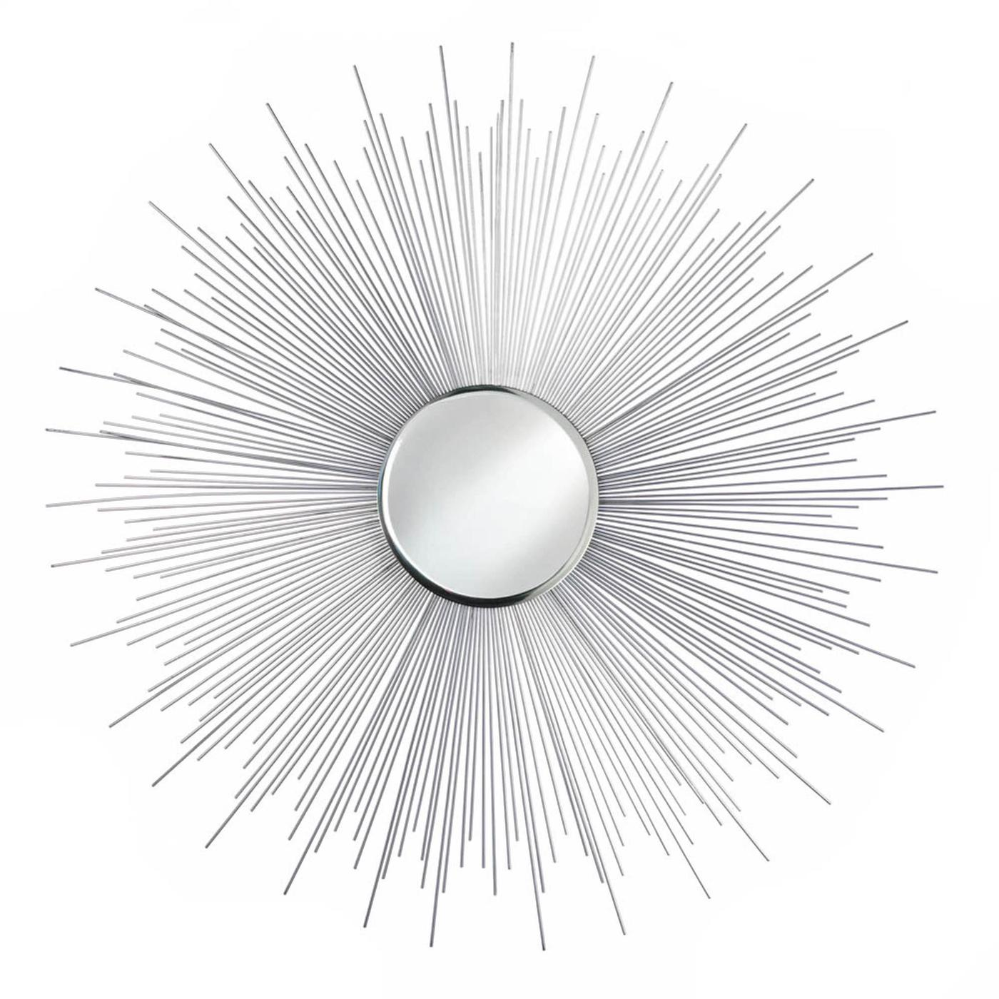 33-inch Silver Sunburst Wall Mirror