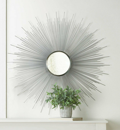 33-inch Silver Sunburst Wall Mirror