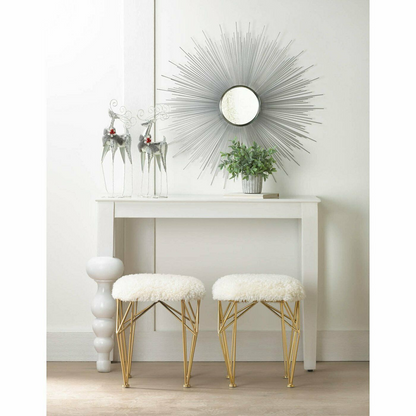 33-inch Silver Sunburst Wall Mirror