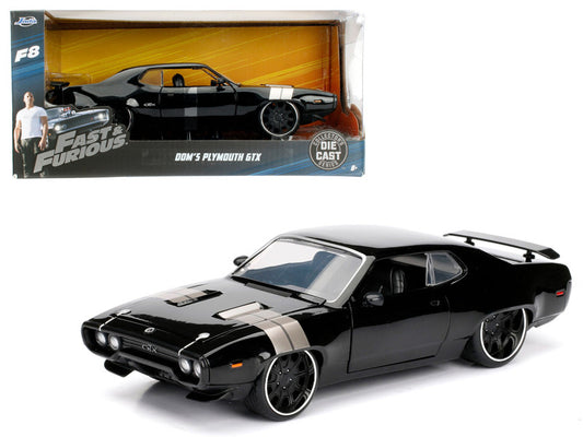 Dom's Plymouth GTX Fast & Furious F8 "The Fate of the Furious" Movie 1/24 Diecast Model Car  by Jada-0