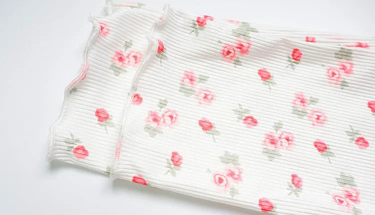 Ahagaga Casual Women Playsuits O-Neck Regular Long Sleeves Print Single Breasted Skinny Homewear Floral Sweet Femlae Rompers