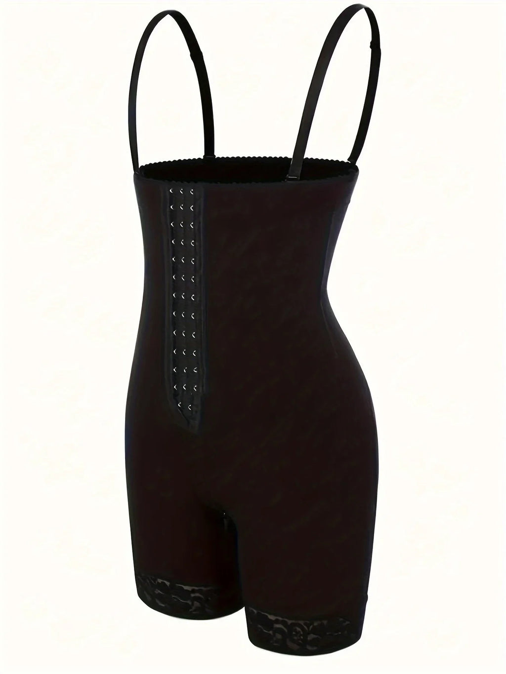 Slimming High-Waist Shapewear Shorts - Firm Tummy & Booty Enhancement Nylon & Elastane Blend with Contouring Lace Accents