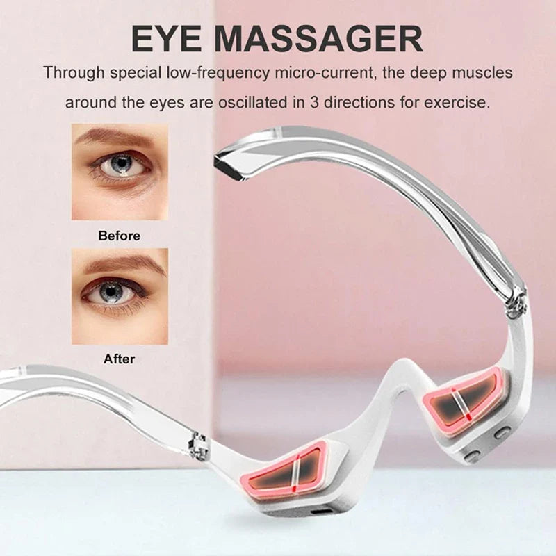 Portable Professional 3D Eye Massager for Adults with 4 Therapy Modes Rechargeable Battery Skin Brightening Eye Care Device