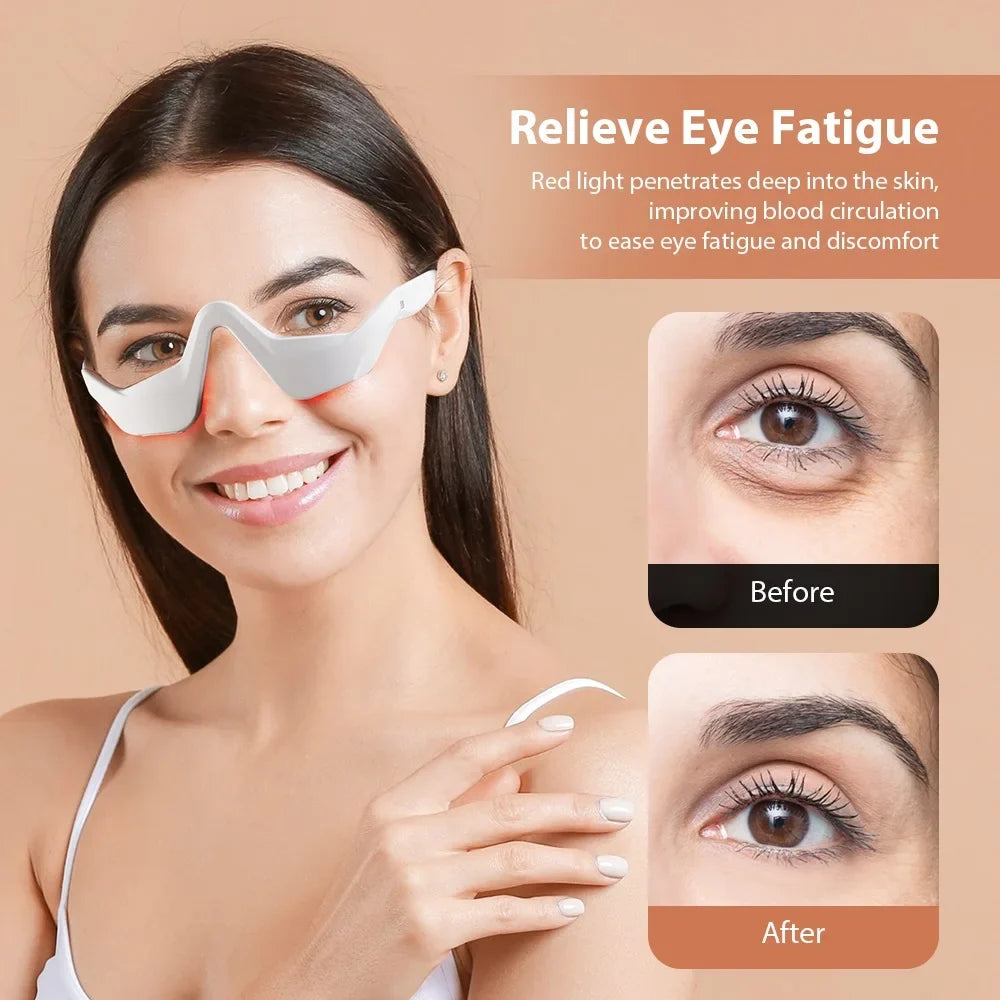 Portable Professional 3D Eye Massager for Adults with 4 Therapy Modes Rechargeable Battery Skin Brightening Eye Care Device