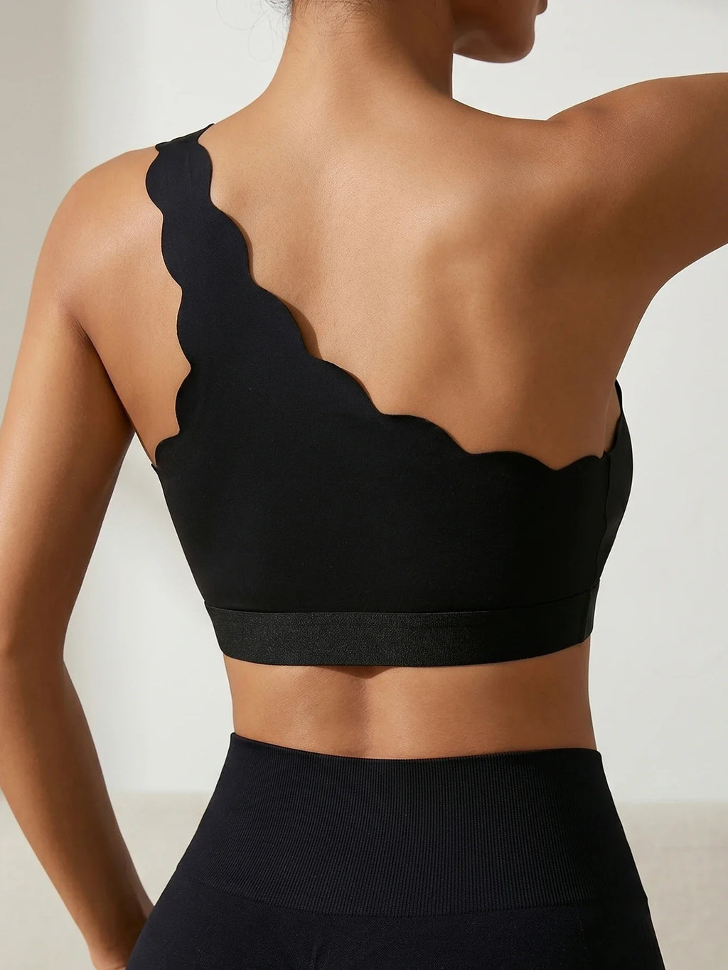 Summer Solid Color One Shoulder Strap Women Bra Thin Cup Wireless Push Up Bralette Comfort No Lining Daily Wear