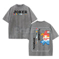 Balatro Misprint Joker Graphic Tee – Oversized Pixel Art T-Shirt, Vintage Washed Retro Gaming Merch