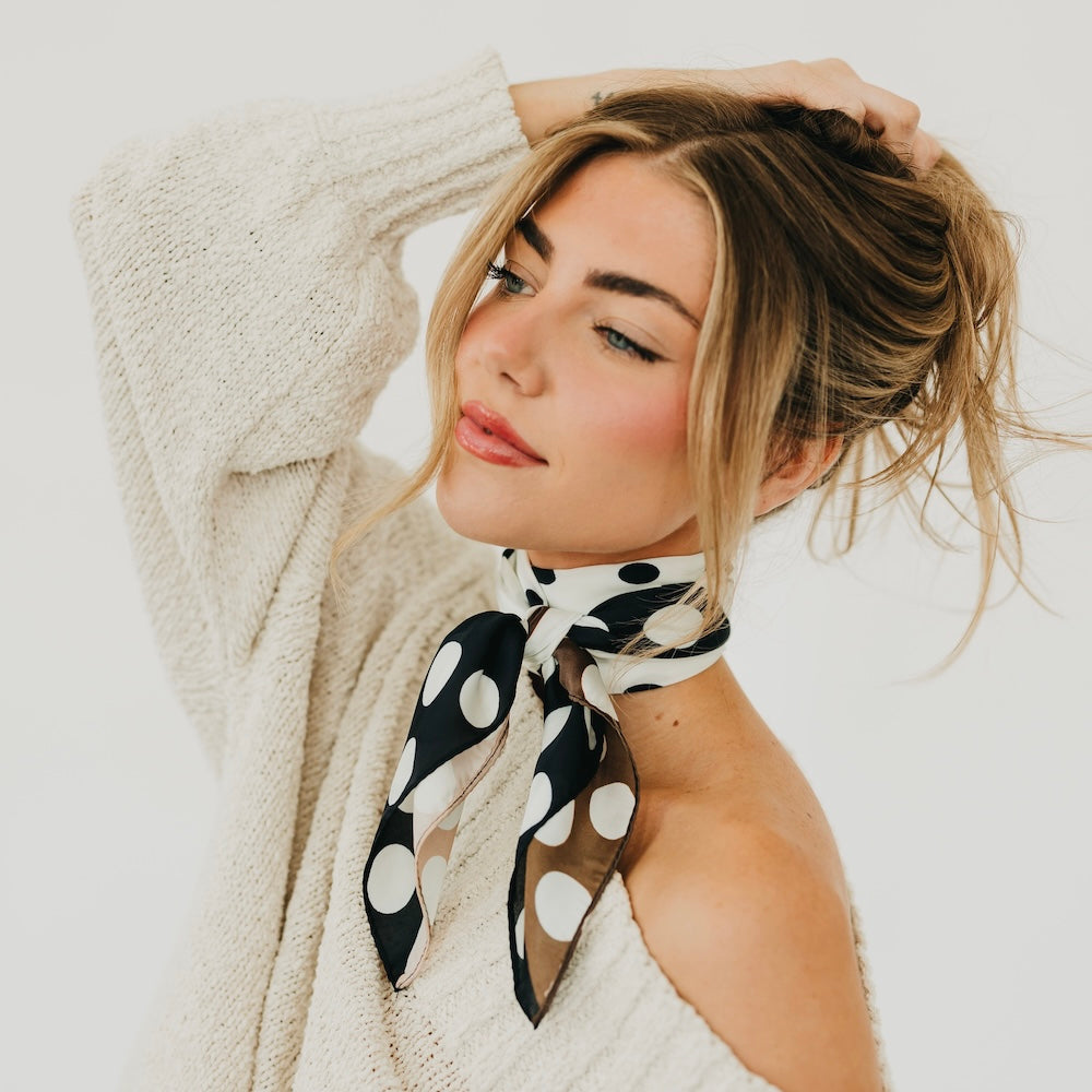 Betty Polka Dot Square Scarf