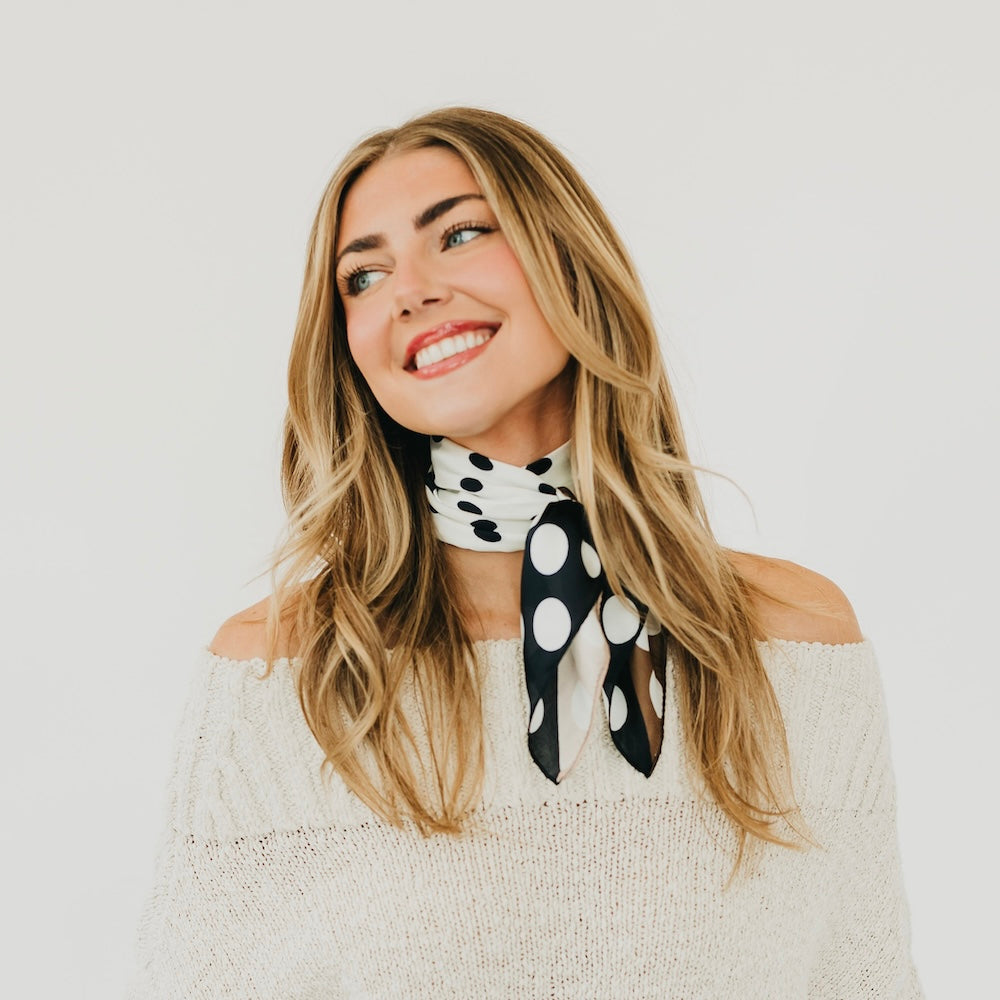 Betty Polka Dot Square Scarf