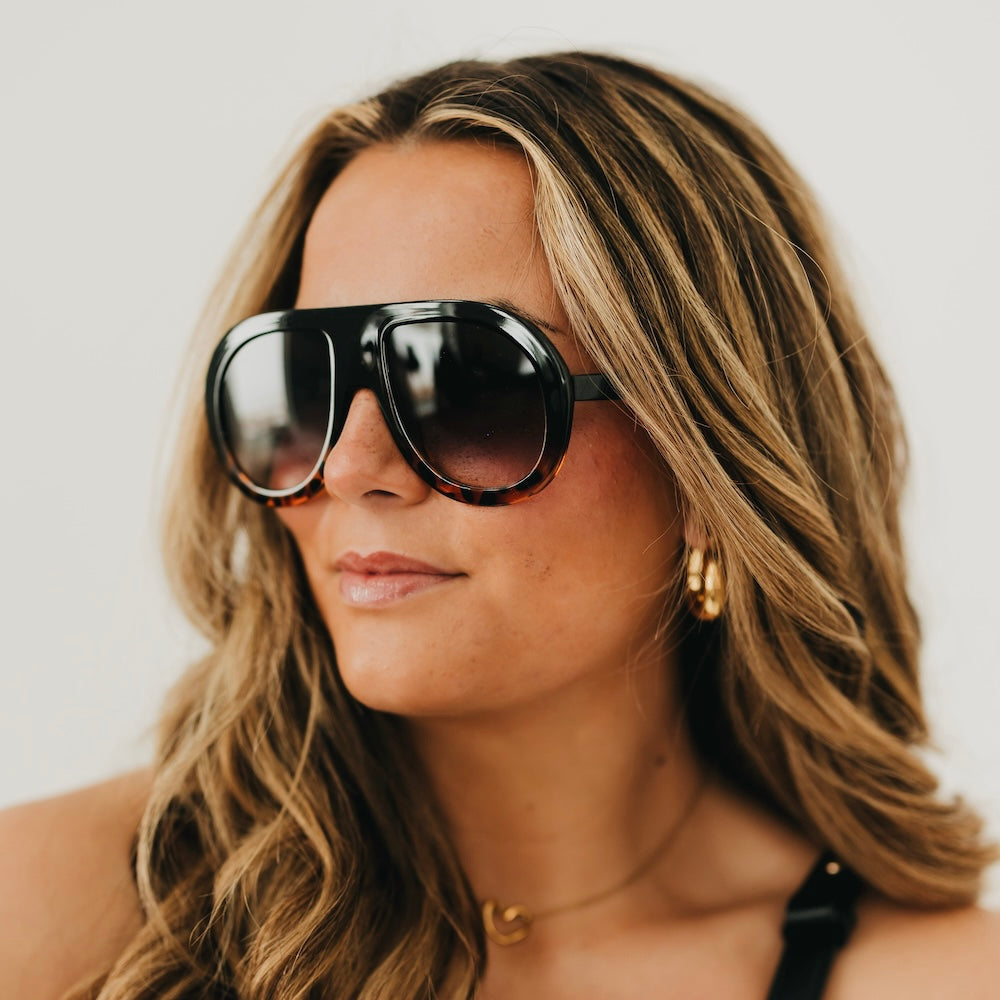Billie Retro Oversized Pilot Sunglasses
