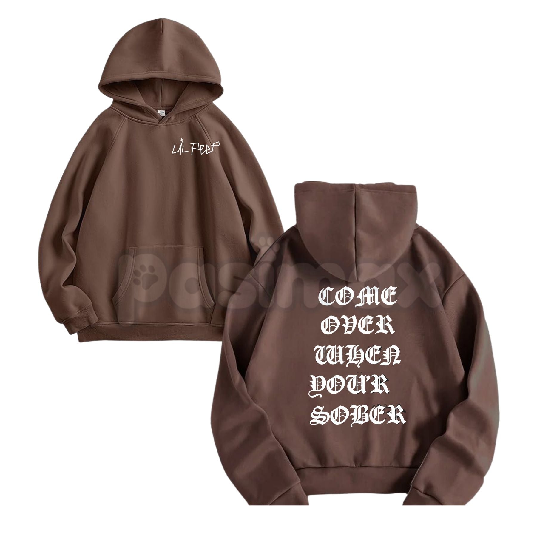 Black Lil Peep 'Come Over When You're Sober' Hoodie – COWYS Tribute Streetwear, GothBoiClique Aesthetic Pullover, Unisex